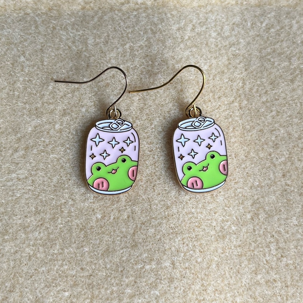 *3 for $20* Froggy Soda Earrings